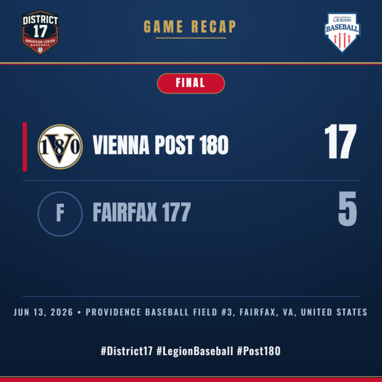 Vienna Post 180 vs. Fairfax 177 — Jun 13, 2026