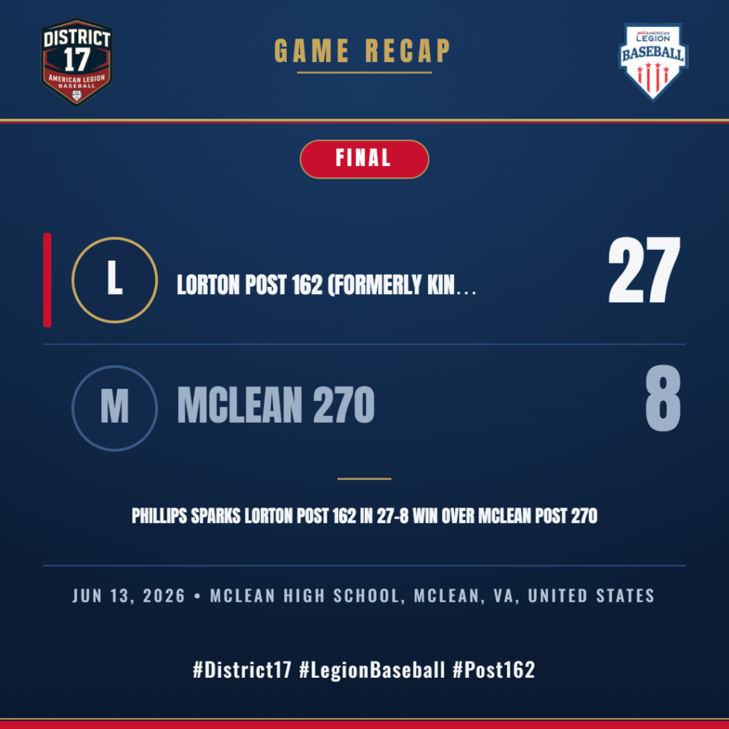 Lorton Post 162 (formerly Kingstowne D17) vs McLean 270