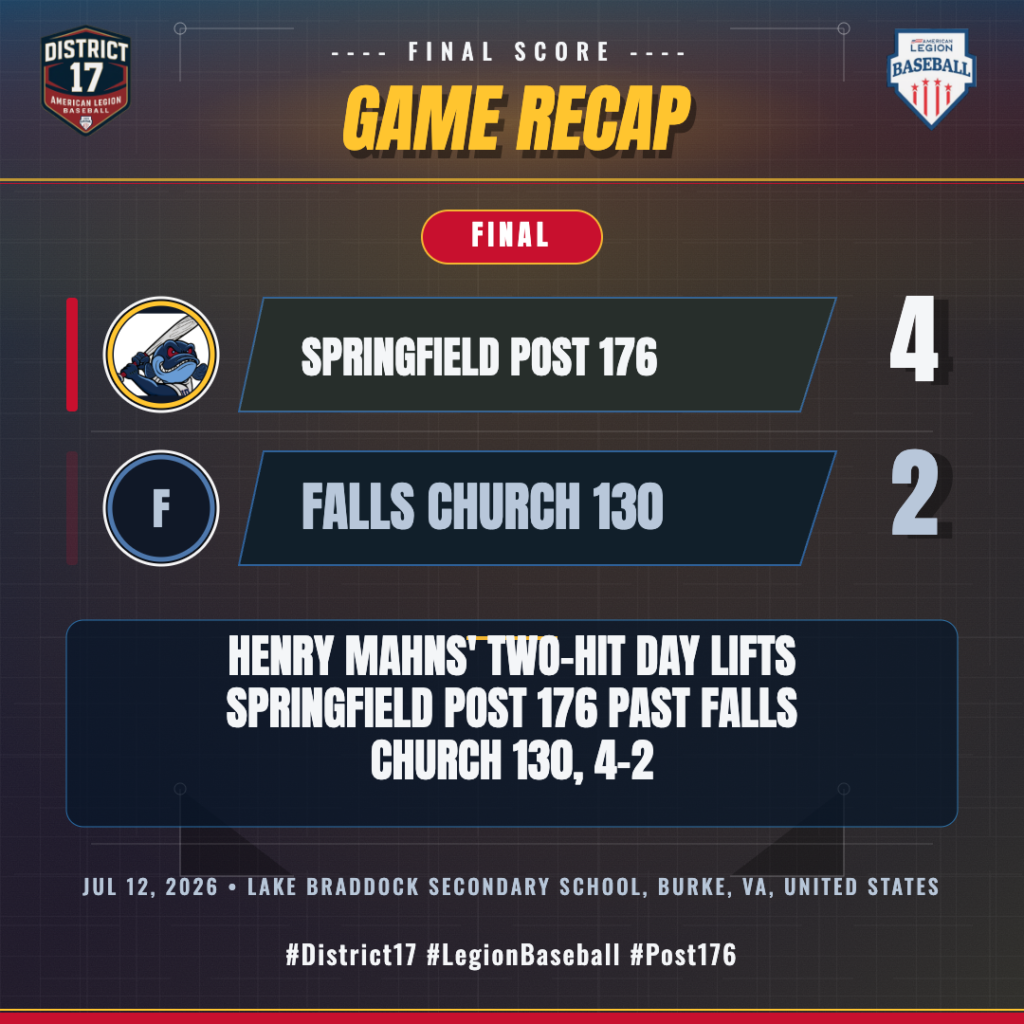 Springfield Post 176 vs Falls Church 130