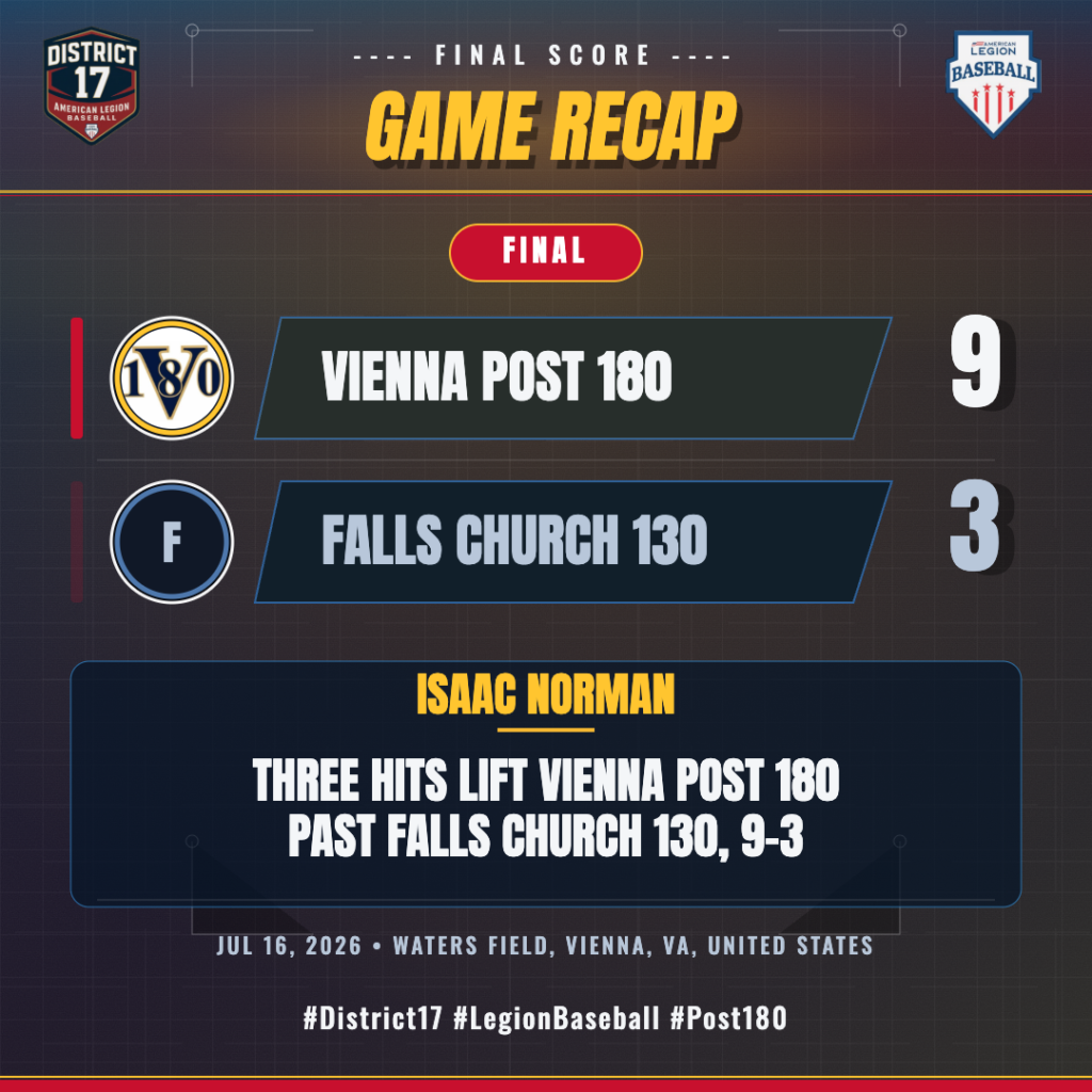 Vienna Post 180 vs Falls Church 130